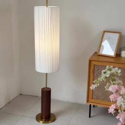 Japanese Wabi-sabi Style Clothing Store Living Room Bedroom Balcony Metal Fabric Floor Lamp Bedroom Floor Lamp