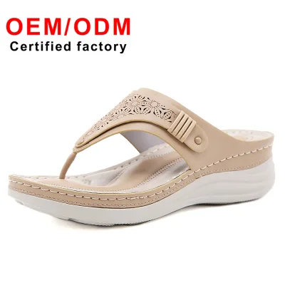 New Women's Summer Round Head Fashionable Clip-toe Hollow Casual Open Toe Low Heel Women Wedge Sandals Fashion Shoes Women