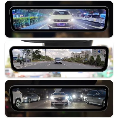 ICAR V23 Streaming Rearview Mirror Dashcam with 2 Cameras & Motion Detection-Dedicated Hidden-Mount HD Night-Vision Upgrade
