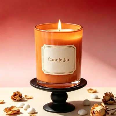 Manufacturer Professional Round Colorful Empty Christmas Party Decor 250ml Glass Candle Jar Gift Packaging