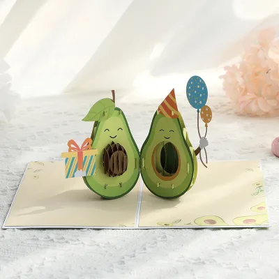 Funny Avocado Birthday Card Happy Birthday Pop up Card for Him or Her