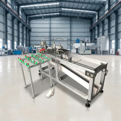 Automatic Double Head Glass Corner Cutting Machine High Speed Flat Glass Angle Chamfer Cutter for Glass Deep Processing
