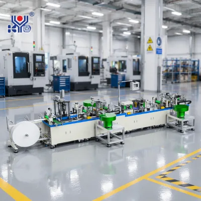 Full Automatic High Speed Cup Shape Dust Mask Making Machine with Inner Support Frame Welding Line Non-Woven Fabrics 220V/380V