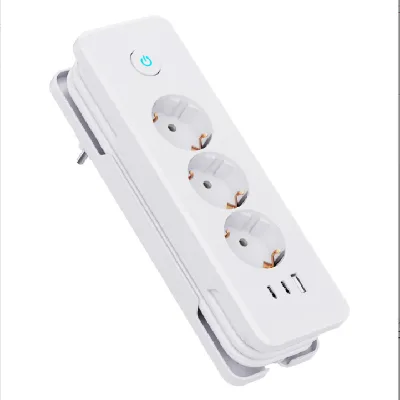 US Multi Plug Adapter 6 Outlets 3USB +1 Type C Power Strip 110V