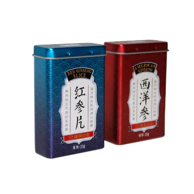 Factory Custom Hinge Lid Rectangle Metal Tin Case for Cigarette Storage Packing Tin Box