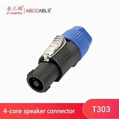 ABCCABLS 4-Pin Speakon Compatible Female Speaker Connector, 4-Core Audio Socket for Stage Loudspeaker Cable