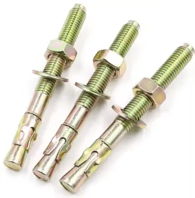 White Blue Yellow Carbon Steel Wedge Anchor Expanstion Anchor Bolts for Concrete Machine Part