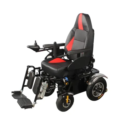 Luxury Strong Power Auto Lifting and Reclining Offroad Rubber Tire Electric Wheelchair