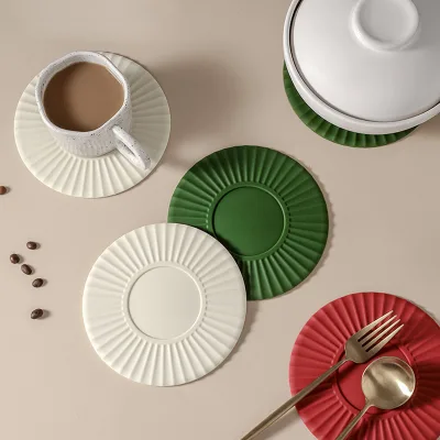Silicone Round Insulation Placemat Home Dining Mat Bowl Mat Heat Resistant Silicone Placemats