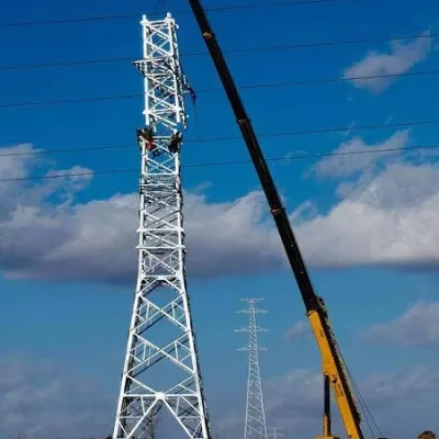 Heavy-Duty Angle Steel Power Tower Electric Transmission Tower Steel Monopole for Telecommunication Line