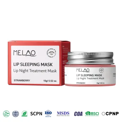 Daily Hydrating Lip Sleeping Mask Moisturizing Lip Primer Night Therapy Strawberry Extract for Radiance Firmness Sleep Lip Mask