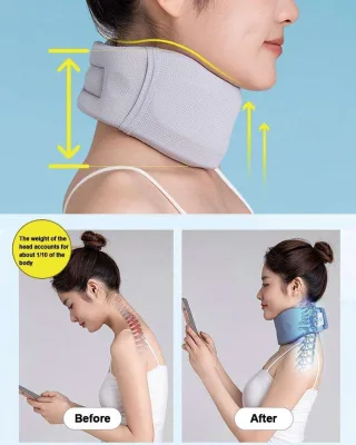 Women's Office Neck Pain Relief Traction Sleeping Foam Neck Support Brace All Seasons Neck Support Brace