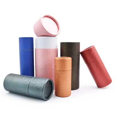 Customized Food Grade Paper Packaging Round Kraft Paper Tube Packaging With Creative Design