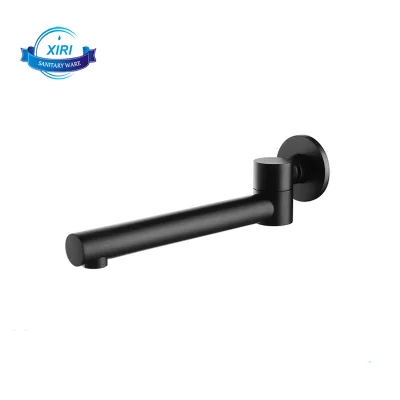 Downpipe Foldable Single Cold Multi-Shape Black Chromed Copper Material Concealed Bathtub Outlet Under the Water Nozzle XR7861