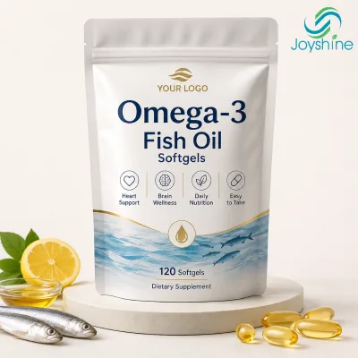 OEM/ODM Natural Omega-3 Fish Oil Softgels Lemon Flavor Heart Brain & Joint Wellness Dietary Supplement for Adults