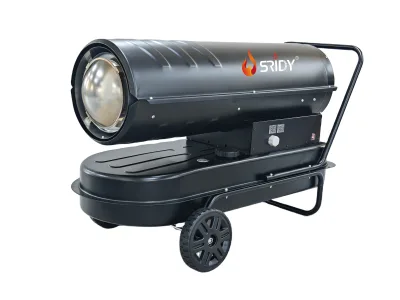 50KW Freestanding Diesel Oil Heater Adjustable Thermostat Outdoor Garage Ventilation Overheat