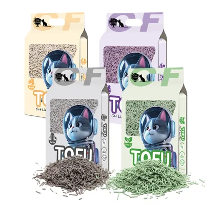 Factory Price Eco-Friendly Tofu Cat Sand High Water Absorption Odor Control Dust-Free Clumping Natural Bean Dregs Biodegradable