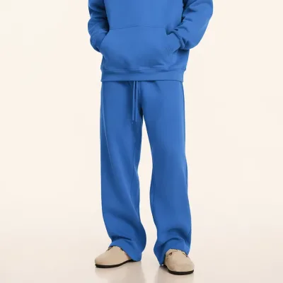 Fleece Heavyweight Solid Color Elastic Drawstring Relaxed Fit Straight Fit Tapered Sweatpants Cuffed Baggy Oversize
