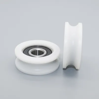6201RS U-shaped Plastic Coated Pulley Shaft Contracting POM Plastic Roller Automation Equipment Rope Track Guide Wheel
