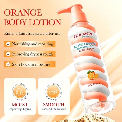OEM Private Orange Vitamin C Body Lotion Whitening Wholesale Organic Moisturizing Glutathione Marshmallow Body Lotion