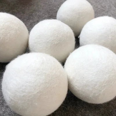 Custom New Zealand Natural Fabric Wool Dryer Ball Aundry Balls Reduces Wrinkle Adsorption Static Organic