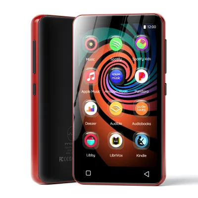 Hi-Res Audio MP3 Music Player Full-Touch Display Extended Playtime Supports WAV Format for Spotify Kids Pandora Deezer Listening