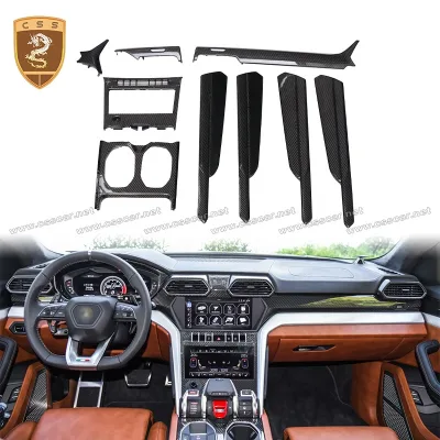 Car Interiors Parts Carbon Fiber OEM Style Car Central Control Trim Dashboard Cover Replacement Interior Trims for Lambor Urus