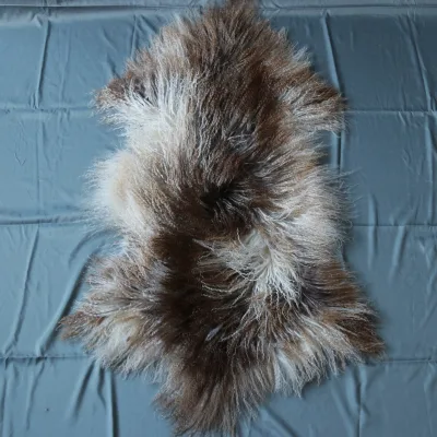 Curly Soft Hair Sheep Skin Rug Natural Colors Mongolian Sheepskin Fur Hide