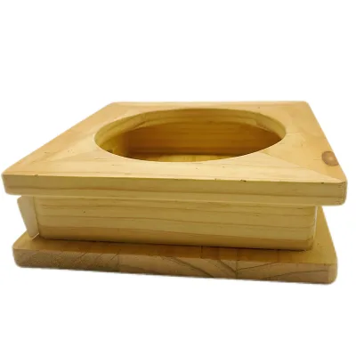 Natural Bamboo Korean Stone Pot Stand  Heat Resistant for Dolsot Bibimbap Serving