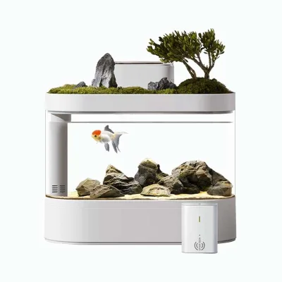 Plastic Aquarium Fish Tank Ecological Bottom Filter Fish Tank With Light Office Small Acrylic Fish Tank