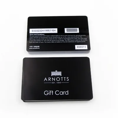 Bar Code Gift Reward Card Plastic CMYK Printing PVC Rectangle Card With Serial Number Scratch Pin