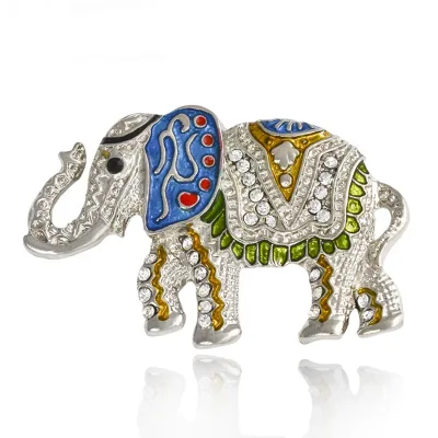 Bling Crystal Rhinestone Elephant for Women Brooch Pin Accessory
