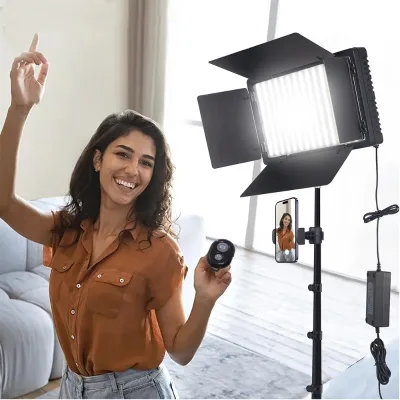 Hot Sales LED600 Photo Studio Panel Lamp Led Video Lights for Photography Camera Led Ring Light With Phone Clip and Light Stand