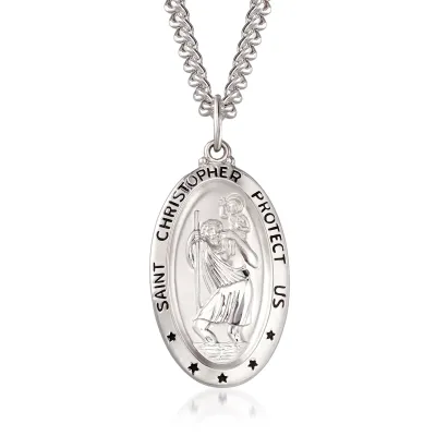 Miraculous Mary Catholic Religious Medals Italian ST Saint Benedict Medal Sterling Silver Christian Stainless Steel Medal