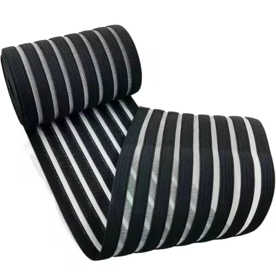Customized Knitted High-end Large-sized Black Fish Silk Elastic Band