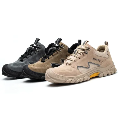 Construction Site Safety Shoes Custom Surface Waterproof Oil-proof High Temperature Resistant Labor Insurance Shoes Wholesale
