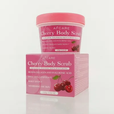 Pre Shave Body-Scrub-Private-Label Sulfate-free Remove Skin Keratin & Exfoliator and Jojoba Oil & Cherry Body Scrub With Perfume