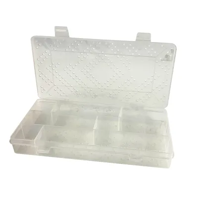 Fishing Tackle Box With Perforated Design Clear Hard Plastic Fishing Equipment Accessories