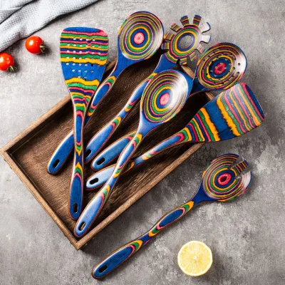 6-Piece Kitchen Utensil Set 12-Inch Spoon 12-Inch Slotted Spoon 12-Inch Spatula 13-Inch Large Spurtle Double Measuring Cooking