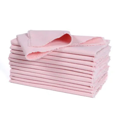 Wholesale 18*18 Inch Square Fringe Cloth Napkins Vintage Reusable Soft Woven Cotton Line Home Events Parties Everyday Use