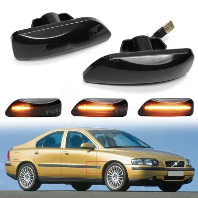 LED Dynamic Side Marker Indicator Lights for Volvo XC90 S80 XC70 Smoke Repeater Flashing Blinker Sequential Signal Lamps New