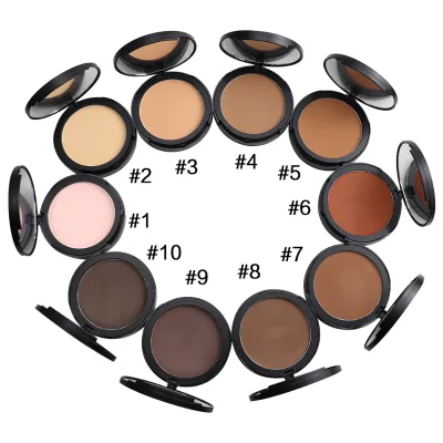 Popular No Logo 10 Colors Matte Face Foundation Pressed Powder Cream Daily Makeup Cosmetic Face Body Powder