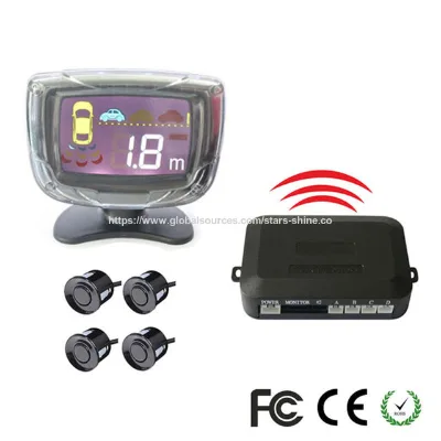 Manufacturer supply LCD display Wireless parking sensor system with 4 sensors for small cars