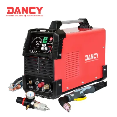 220V 60A Portable Air Plasma Cutter CUT60 Max 20mm Cutting Thickness Steel Aluminum HF Non-Touch Arc Start DIY Use Advanced IGBT