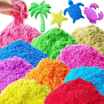 JITENG Play Sand Colored Magic Sands,Sensory Toy Sand Art Kits