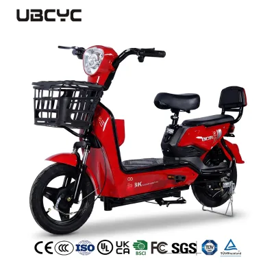 Urban E-bike 14inch Fat Tire City Full Suspension Electric Moped E-bike 48v 350w 25km/h bicycle Electric City Bike for Adults