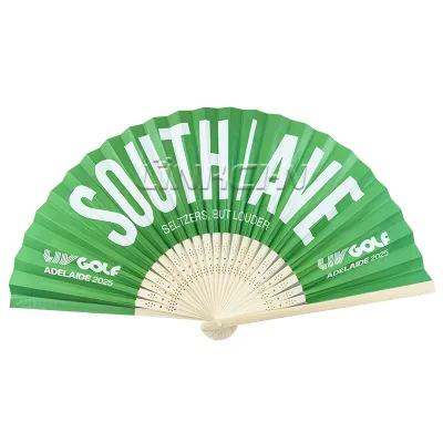 21cm Personalized Bamboo Fabric Hand Fan Custom Painted Bride Groom's Names for Wedding Birthday or Anniversary Gift