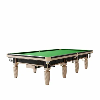Professional 12ft Slate Bed Snooker Table Luxury Solid Wood 8-Leg Home Pool Table Green Wool Cloth Club Hotel
