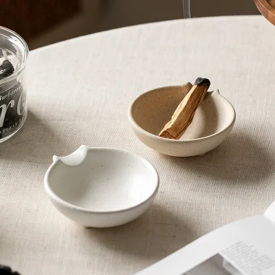 56H Censer Incense Burner Decorative Candle for Burning Plate Ceramic Sage Palo Santo Holder
