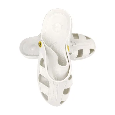 Cleanroom Workshop Shoes SPU Blue Durable Four Holes Antistatic Shoes ESD Safety Sandals